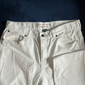 Lauren Ralph Lauren High-Rise White Denim Jeans Size 12